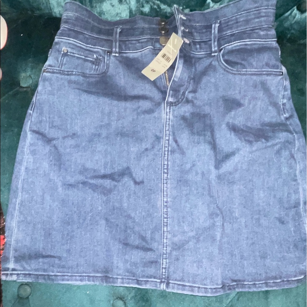 Ann Taylor wide waist band Jean skirt